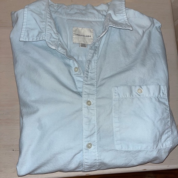 American Eagle Light Blue Button Down Shirt - Picture 4 of 4
